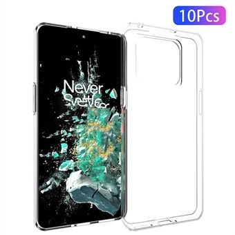 10 st/pack för OnePlus 10T 5G/ ACE Pro 5G Anti- Scratch Kristallklart TPU-fodral Inre vattenstämpelfritt telefonskal