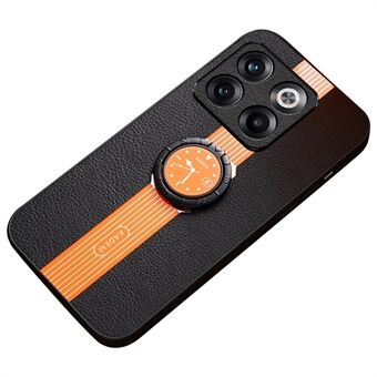 KADEM För OnePlus Ace Pro 5G / 10T 5G Case Ring Kickstand Läderbelagd Elektropläterad Telefonfodral