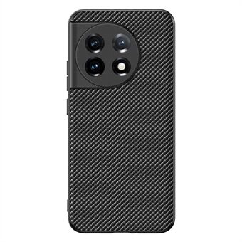 För OnePlus 11 5G PU-läderbelagd TPU-fodral Ultra Slim Carbon Fiber Texture Anti- Scratch Telefonskal