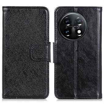 För OnePlus 11 5G Nappa Texture Split Leather Flip Case Stand Plånbok Magnetlås Telefonskydd