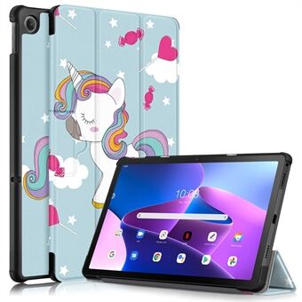 För Lenovo Tab M10 Plus (3:e gen) / Xiaoxin Pad 2022 10.6 tum 125FTB-128F Stötskyddande Ställfodral Tryckmönster PU-läder Automatisk Väckning / Vila Smart Skydd