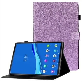 Reptåligt Fodral för Lenovo Tab M10 Plus (3:e Gen) / Xiaoxin Pad 2022 10,6 tum Stöttåligt Ställ Fodral Läderfodral med Kortfickor / Glittereffekter