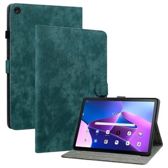 För Lenovo Tab M10 Plus (3:e generationen) / Xiaoxin Pad 2022 10,6 tum Söt Tigermönster tryckt fodral TPU+PU läder skyddande överdrag repbeständig surfplatta med ställning / korthållare.