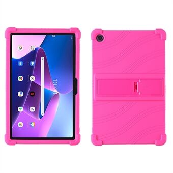 För Lenovo Tab M10 Plus (3:e gen) / Xiaoxin Pad 2022, 10.6 tum 125F / 128 stötdämpande mjuk silikonfodral för surfplatta med justerbar ställning i PC