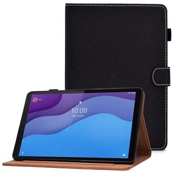 För Lenovo Tab M10 (Gen 3) TB-328F, Vikbart Ställ Magnetiskt Flipfodral i PU-läder med Automatisk Söm/Avvakning, Korthållare och Pennhållare.