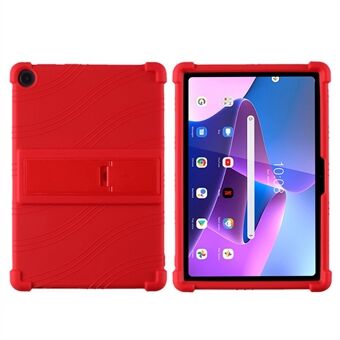 För Lenovo Tab M10 (Gen 3) / TB-328XU Anti-drop Tablet Case Anti-scratch Silicone Plånboksfodral för surfplatta med ställ.