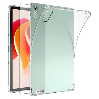 Stöttåligt tabletfodral för Lenovo Tab P11 Gen 2, TPU-skyddande tablettfodral med härdat glasfilm.