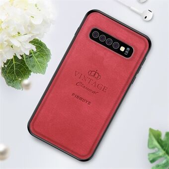 PINWUYO Honorable Series Läder + PC + TPU Hybrid Phone Cover för Samsung Galaxy S10 Plus