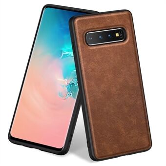 Telefonfodral för Samsung Galaxy S10 Plus , PU-läderbelagd TPU+PC Retro bakskal