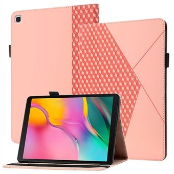 Ställfunktion Rombmönster Hudberöring Auto-absorberande Läderfodral för Samsung Galaxy Tab A 10.1 (2019) T510 T515