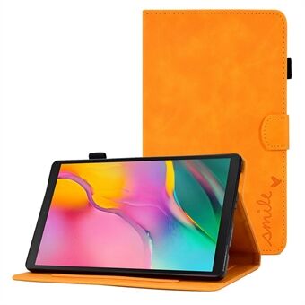 För Samsung Galaxy Tab A 10.1 (2019) SM-T510 PU läderfodral för surfplatta med korthållare, ståfunktion, mönstertryckt omslag med pennhållare, automatisk väckning / viloläge.