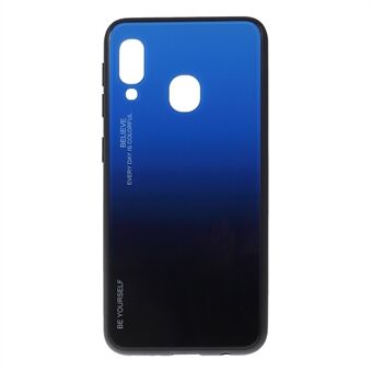Gradient Color Glass + PC + TPU Hybridfodral till Samsung Galaxy A20e