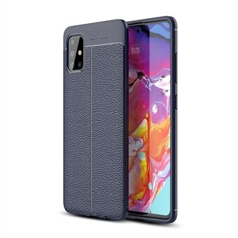 Litchi Texture Soft TPU Back Protector Case för Samsung Galaxy A51