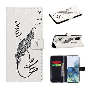 Light Spot Decor Pattern Printing Wallet Stand Läderfodral till Samsung Galaxy A51 SM-A515