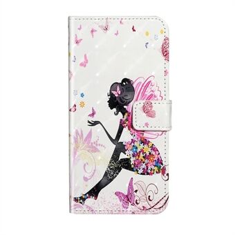 Mönster Printing ljuspunkt Decor Fodral Stand plånbok telefon Skal till Samsung Galaxy A51 SM-A515