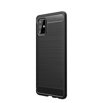 MOFI Carbon Fiber Texture Brushed TPU Back Case till Samsung Galaxy A71 A715