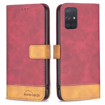 BINFEN COLOR BF Leather Case Series-7 for Samsung Galaxy A71 4G SM-A715, Style 11 Foldable Stand Wallet Design PU Leather Case with TPU Inner Case