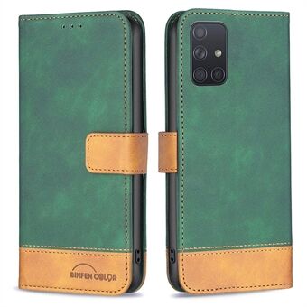 BINFEN COLOR BF Leather Case Series-7 for Samsung Galaxy A71 4G SM-A715, Style 11 Foldable Stand Wallet Design PU Leather Case with TPU Inner Case