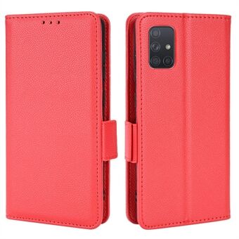 For Samsung Galaxy A71 4G SM-A715 Litchi Texture Leather Protective Cover Wallet Anti-dust Cell Phone Case