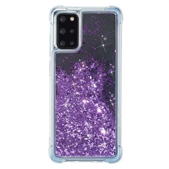 Glitterpulver ren färg Quicksand TPU skal för Samsung Galaxy S20 Plus