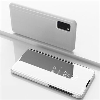 View Window Plated Mirror Surface Stand för Samsung Galaxy A41