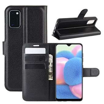 Litchi Surface Wallet Stand till Samsung Galaxy A41 mobiltelefonskal