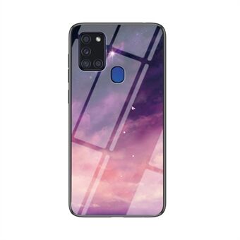 Starry Sky Tempered Glass + PC + TPU Combo Case för Samsung Galaxy A21s