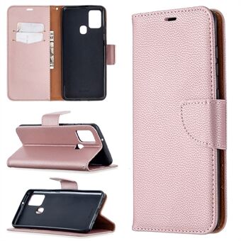 Litchi Skin Wallet Stand för Samsung Galaxy A21s