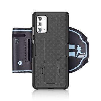 Vävt mönster Nylon Sport Armband PC-telefonskal med kickstand för Samsung Galaxy Note 20 / Note 20 5G