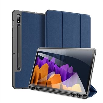 DUX DUCIS DOMO-serien Tri-Fold Stå-fodral i läder med Smart Wake/Sleep och pennhållare för Samsung Galaxy Tab S7 T870 T875/S8.