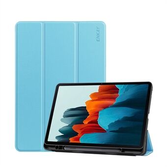 ENKAY HAT PRINCE ENK-8011 Tri-fold Ställ PU-läder Smart fodral med pennhållare för Samsung Galaxy Tab S7 11.0 T870 / T875 / S8