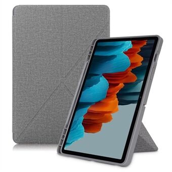 Origami Stativ Stark Magnetisk Läder Smartfodral med Pennfack för Samsung Galaxy Tab S7 T870 T875/Tab S8