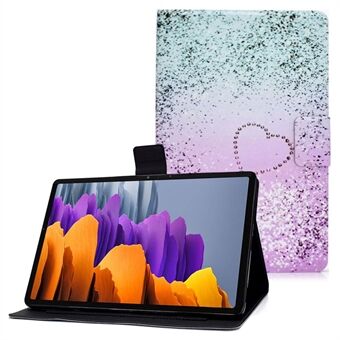 För Samsung Galaxy Tab S7 T870/Galaxy Tab S8 X700 X706 Anti-drop Mönstertryck Läderfodral Skyddande omslag för surfplatta