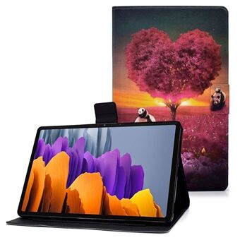 För Samsung Galaxy Tab S7 T870/Galaxy Tab S8 X700 X706 Anti-drop Mönstertryck Läderfodral för Surfplatta Skyddande Omslag