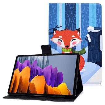 För Samsung Galaxy Tab S7 T870/Galaxy Tab S8 X700 X706 Anti-drop Mönstertryck Läderfodral Skyddsskal för surfplatta