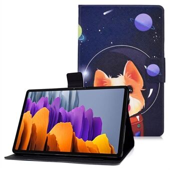 För Samsung Galaxy Tab S7 T870/Galaxy Tab S8 X700 X706 Mönsterutskrift Läderfodral för surfplatta med Anti-drop Skyddande skal