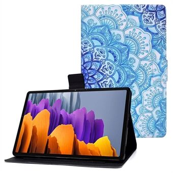 För Samsung Galaxy Tab S7 T870/Galaxy Tab S8 X700 X706 Anti-drop Mönsterutskrift Läderfodral för surfplatta, skyddande skal