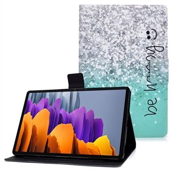 För Samsung Galaxy Tab S7 T870/Galaxy Tab S8 X700 X706 Anti-drop Mönsterutskrift Läderfodral Skyddande Cover för surfplatta