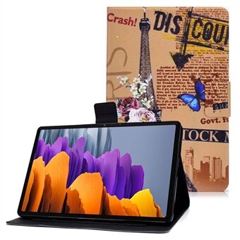 För Samsung Galaxy Tab S7 T870/Galaxy Tab S8 X700 X706 Anti-drop Mönstertryck Läderfodral Skyddande Cover för surfplatta.