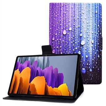 För Samsung Galaxy Tab S7 T870/Galaxy Tab S8 X700 X706 Mönstrad Lädertablettfodral med Anti-drop Mönstertryck Skyddande Omslag