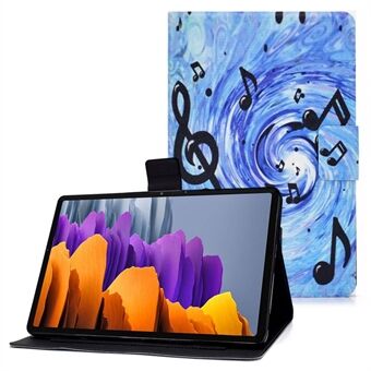 För Samsung Galaxy Tab S7 T870/Galaxy Tab S8 X700 X706 Mönstertryckt Läderfodral för surfplatta med skyddande övertäckning mot stötar.