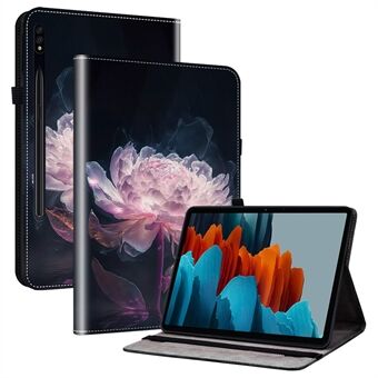 För Samsung Galaxy Tab S7 / S8-fodral, mönstertryckning, vikbart tabletfodral med kortplats