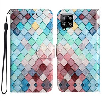 För Samsung Galaxy A42 5G Telefonfodral Plånbok TPU+PU Lädermönster Stand Flip Cover