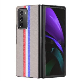 Randigt mönster Litchi Skin Phone Skyddsväska till Samsung Galaxy Z Fold2 5G