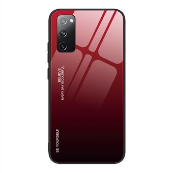 Gradient härdat glas PC TPU Hybridfodral för Samsung Galaxy S20 FE 4G/FE 5G/S20 Lite/S20 FE 2022