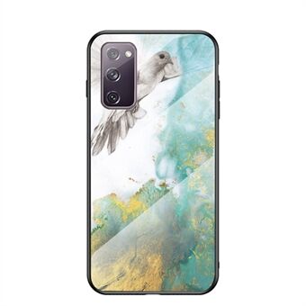 Marble Grain Pattern Tempered Glass PC + TPU Combo Case för Samsung Galaxy S20 FE 5G/Fan Edition 5G/S20 FE/Fan Edition/S20 Lite/S20 FE 2022