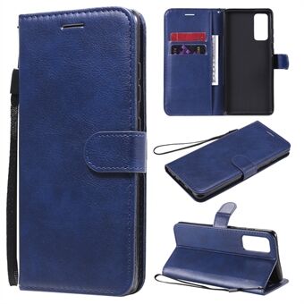 KT Leather Series-2 PU Läderplånboksfodral med Stativ och Band för Samsung Galaxy S20 FE 4G/5G/2022/S20 Lite