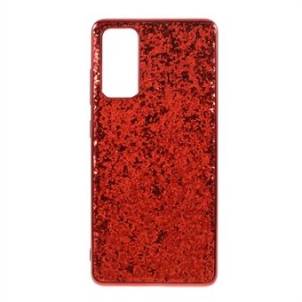 För Samsung Galaxy S20 FE 4G/5G/S20 Lite/S20 FE 2022 Glittrande paljetter Design Pläterad TPU-ram + PC Hybrid Shell-fodral