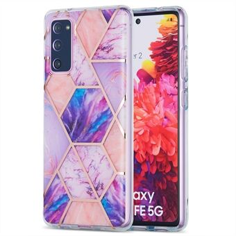 IML IMD marmormönster 2,0 mm TPU telefonfodral galvanisering för Samsung Galaxy S20 FE 4G/FE 5G/S20 Lite/S20 FE 2022