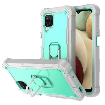 Dual Color Inbyggt Kickstand Design Shockproof Hybrid Phone Case till Samsung Galaxy A12